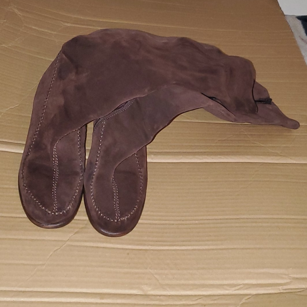 Wedge brown boots by aerosoles